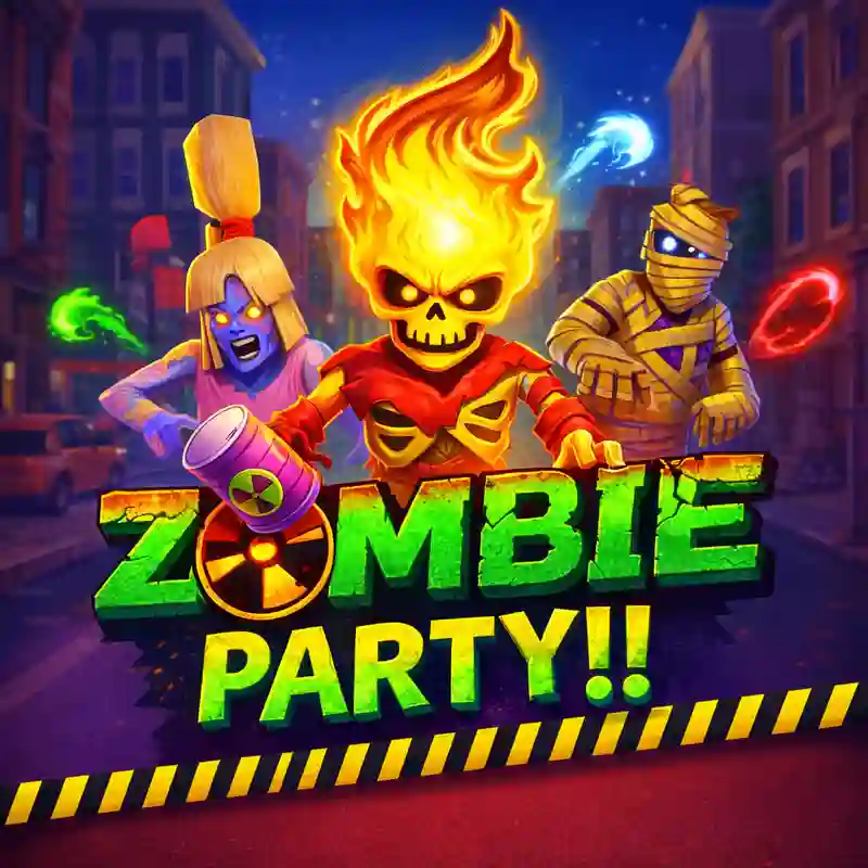 Zombie Party slot game title screen ph9999
